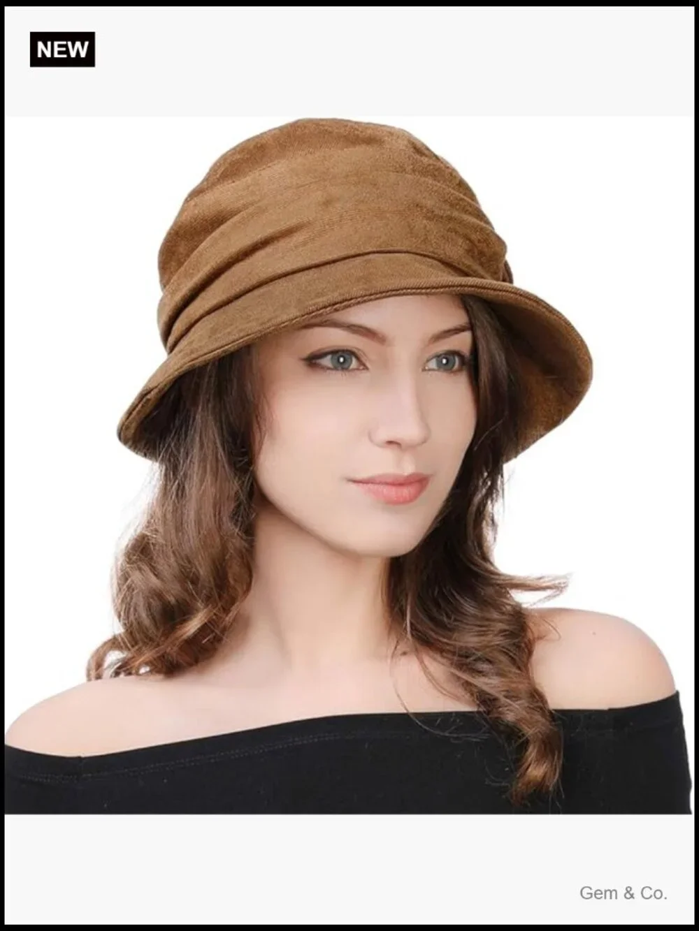 1920s Vintage Cloche Bucket Hat Wired Brim Packable Winter Party